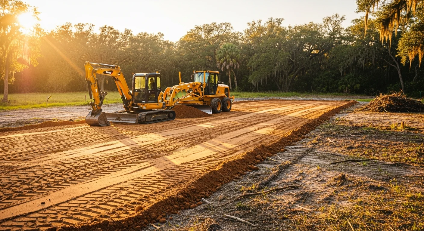 Land clearing and site grading for property development