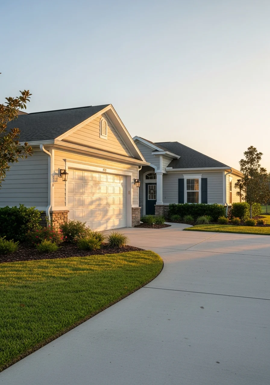 Detailed exterior view of a Marion County property showing professional maintenance and clear property access.